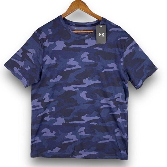 NWT Under Armour Men's Camouflage T-Shirt Navy Blue - Picture 1 of 8